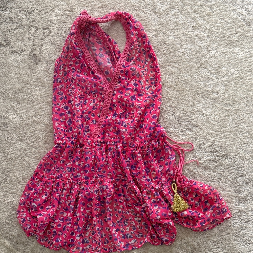 Ramy Brook Vibrant Pink and Purple Wrap Dress